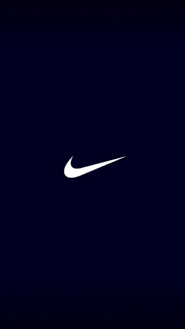 White nike logo dark blue free wallpaper for mobile - medium preview image