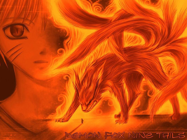 Girl dragon fire demon fox free wallpaper for desktop - medium preview image