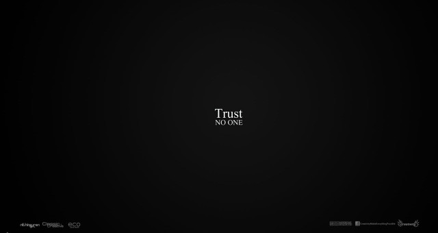 Black wall white text trust free wallpaper for desktop - medium preview image