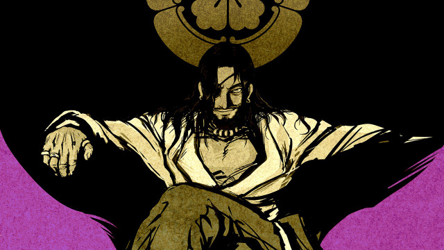 Man chair clock purple background free wallpaper for desktop - medium preview image