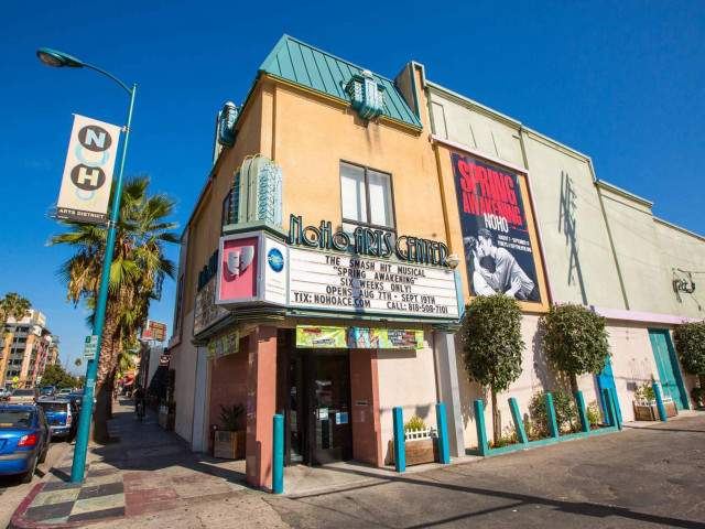 Theater building sign car city free wallpaper for desktop - medium preview image