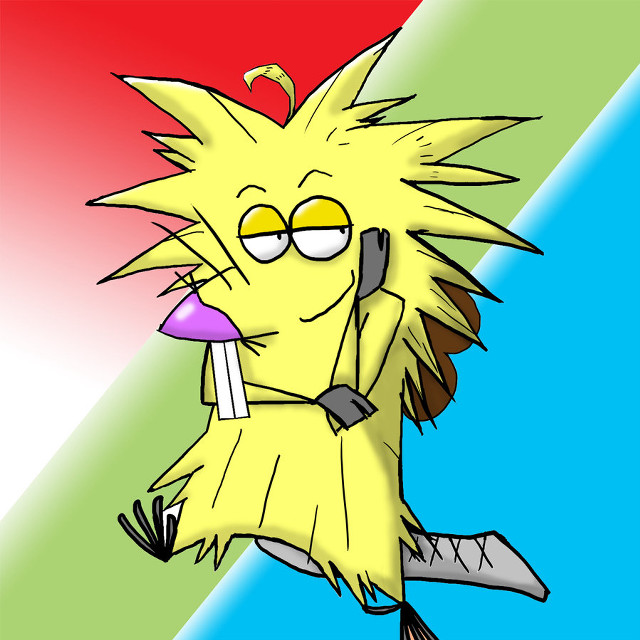 Cartoon boy blonde spiked hair free wallpaper for tablet - medium preview image