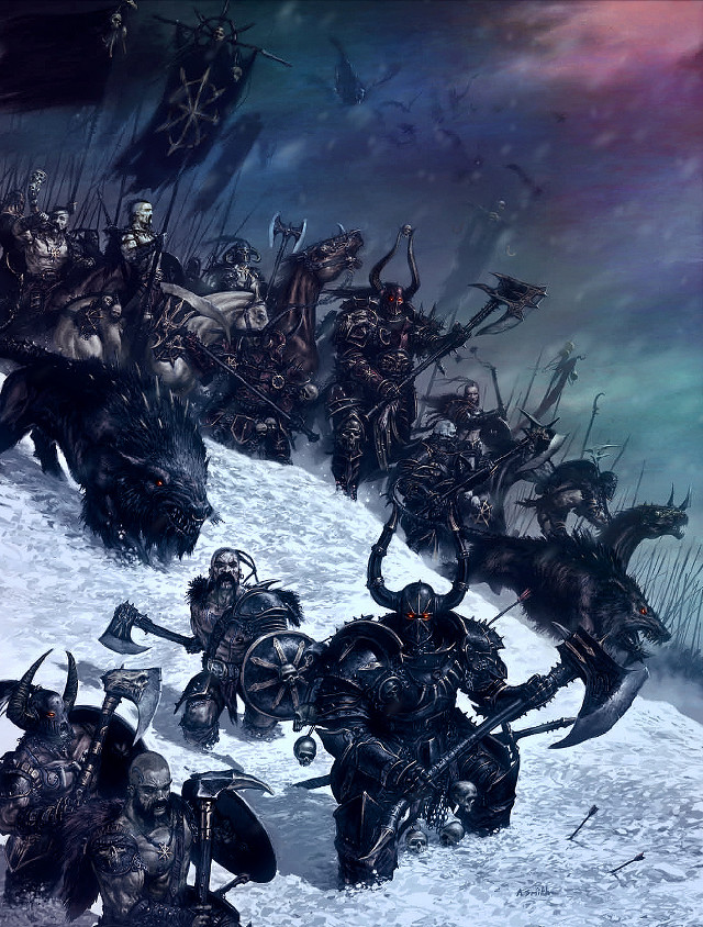 Horses snow forest demon creature free wallpaper for mobile - medium preview image