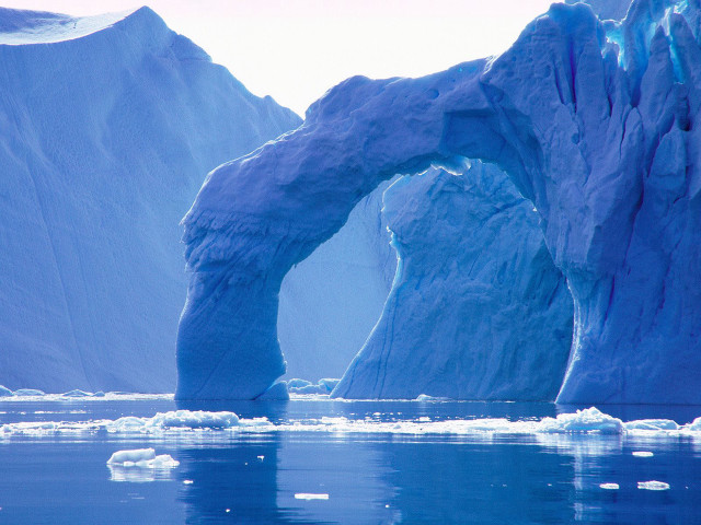 Large iceberg arch water area free wallpaper for desktop - medium preview image