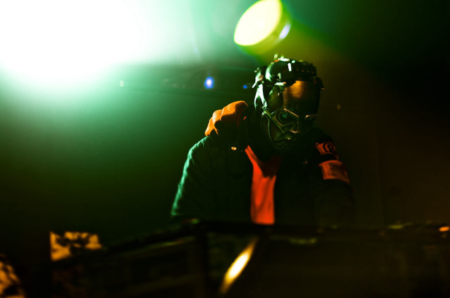 Man dark room green light free wallpaper for desktop - medium preview image