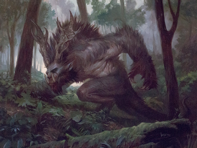 Creature woods trees man painting free wallpaper for desktop - medium preview image