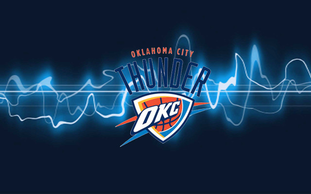 Oklahoma thunder logo dark background free wallpaper for desktop - medium preview image