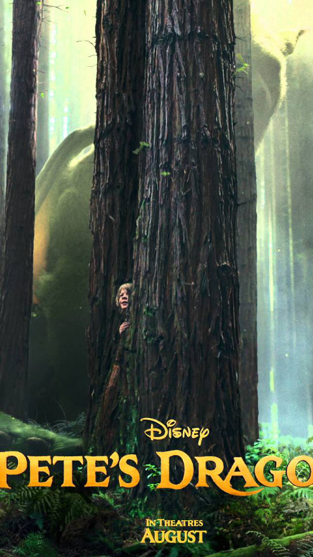 Petes dragon dinosaur forest man free wallpaper for mobile - medium preview image