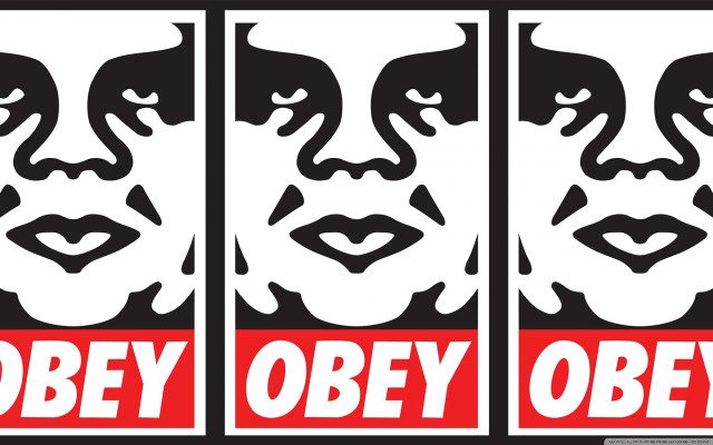 Obey three faces dystopian popart free wallpaper for desktop - medium preview image