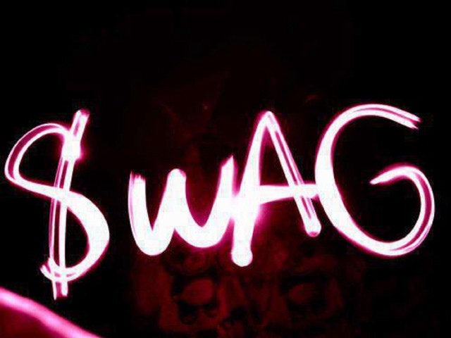 Neon sign swag dark person free wallpaper for desktop - medium preview image
