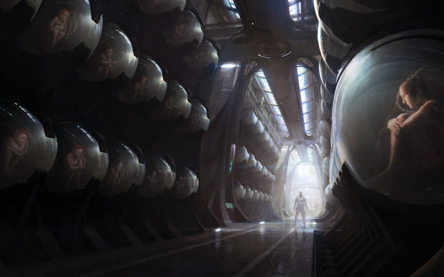 Woman large room lights ceiling free wallpaper for desktop - medium preview image