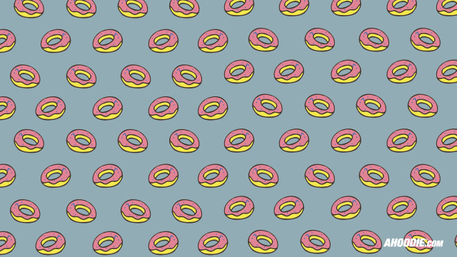 Donuts frosting pattern blue background free wallpaper for desktop - medium preview image