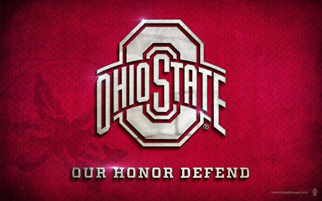 Ohio state football logo red free wallpaper for desktop - medium preview image