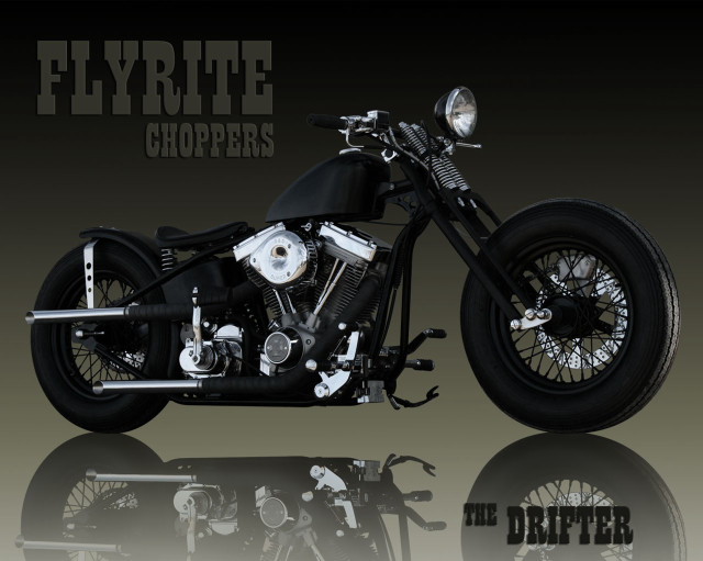 Black motorcycle chrome rims reflection free wallpaper for desktop - medium preview image