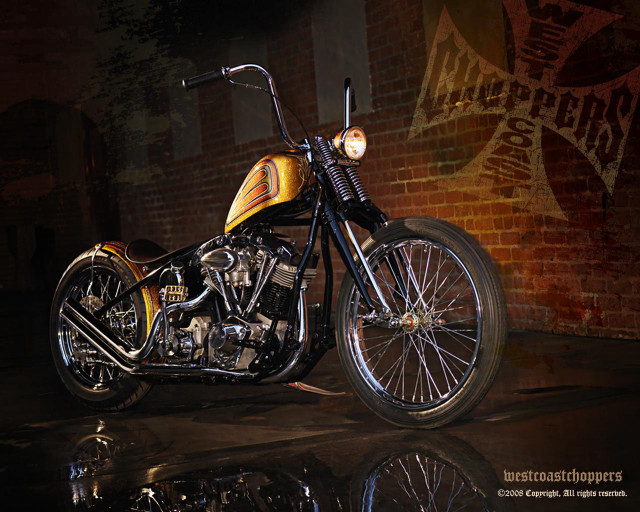 Motorcycle parked brick wall reflection free wallpaper for desktop - medium preview image