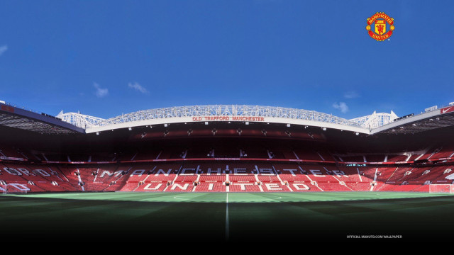 Soccer stadium red white field free wallpaper for desktop - medium preview image