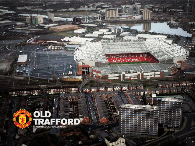 Aerial view old trafford stadium free wallpaper for desktop - medium preview image