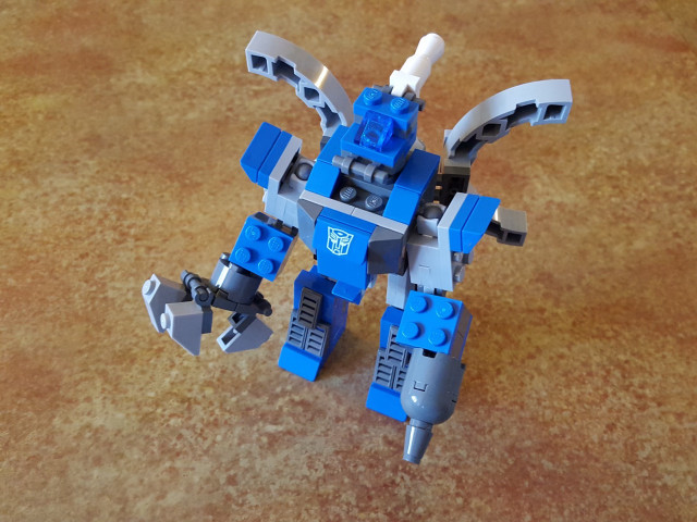 Lego mecha blue white desert free wallpaper for desktop - medium preview image