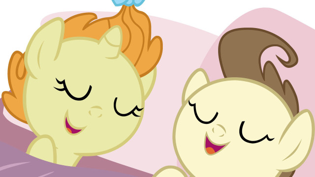 Little ponies laying together butterfly free wallpaper for desktop - medium preview image