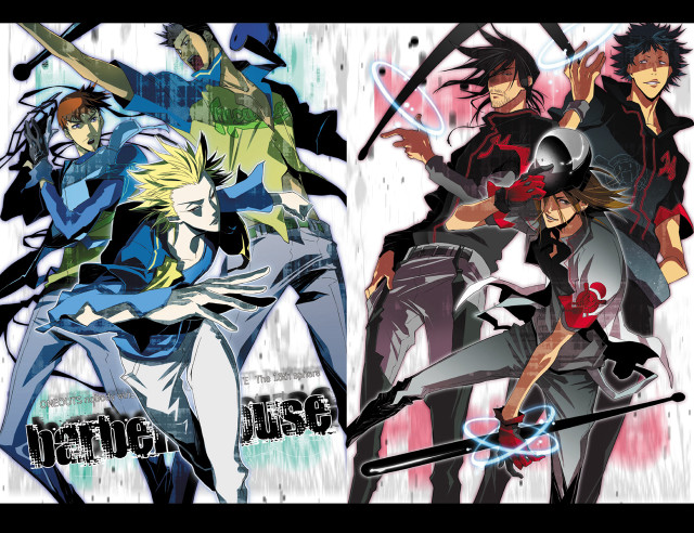 Anime characters swords group action #2 free wallpaper for desktop - medium preview image