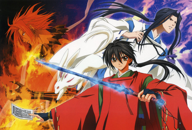 Man sword woman redcoat dragon free wallpaper for desktop - medium preview image