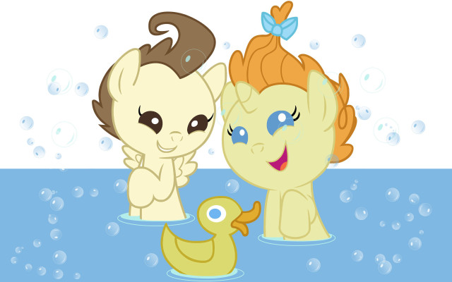 Cartoon characters water bubbles duckling free wallpaper for desktop - medium preview image