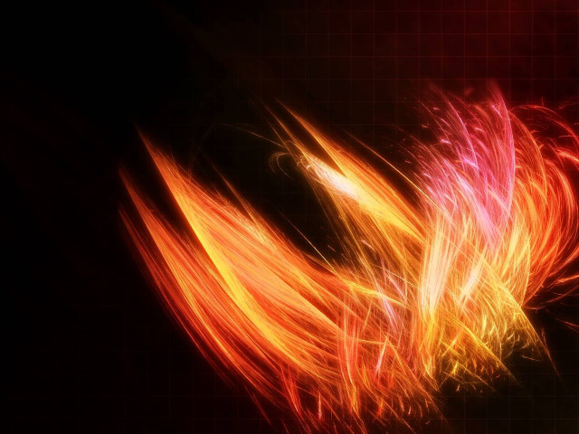 Bright orange red abstract design free wallpaper for desktop - medium preview image