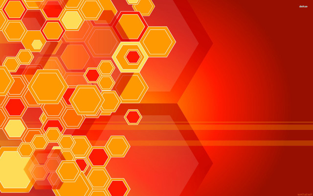 Red yellow hexagonal background shapes #2 free wallpaper for desktop - medium preview image