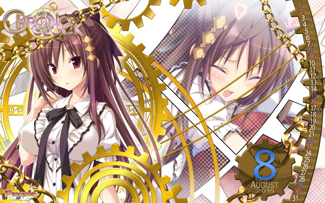 Anime couple clock gears characters #2 free wallpaper for desktop - medium preview image