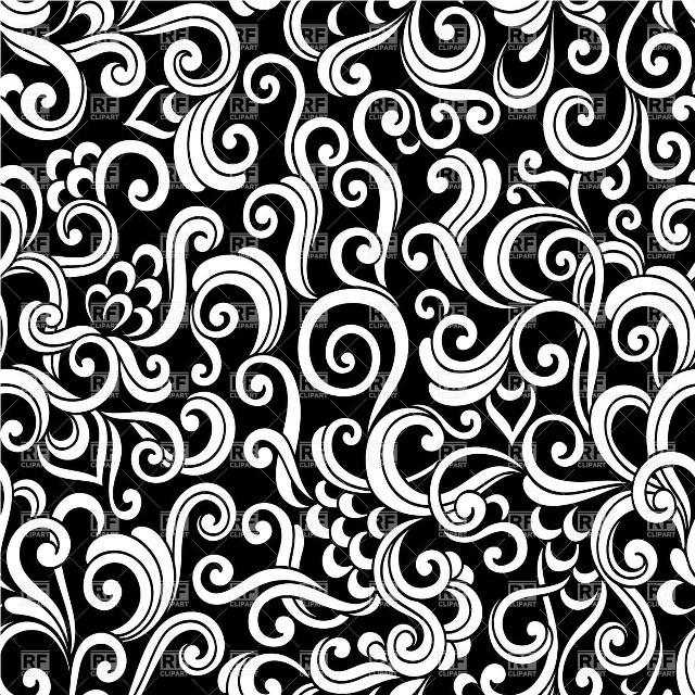 Black white pattern swirls surface free wallpaper for tablet - medium preview image