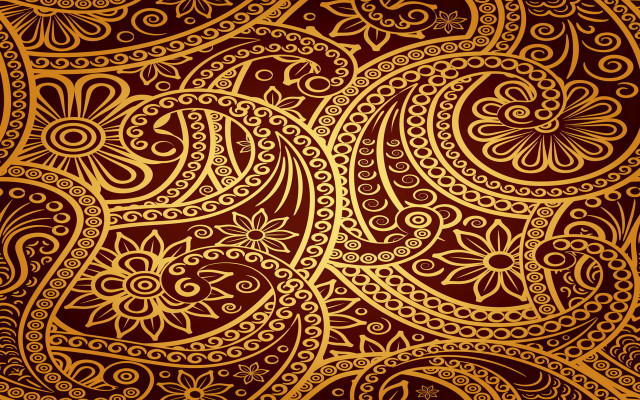 Brown gold paisley red background free wallpaper for desktop - medium preview image