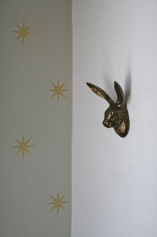 Metal rabbit head wall stars free wallpaper for mobile - medium preview image