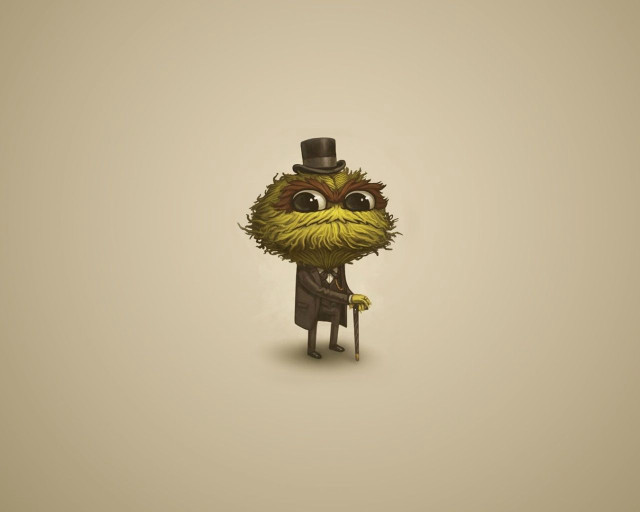 Cartoon character top hat cane #2 free wallpaper for desktop - medium preview image