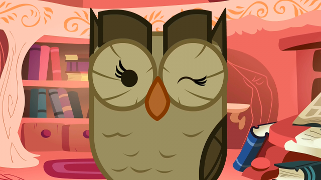 Cartoon owl book bookcase background free wallpaper for desktop - medium preview image