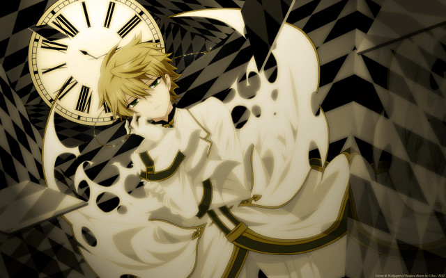 Man clock head white shirt free wallpaper for desktop - medium preview image