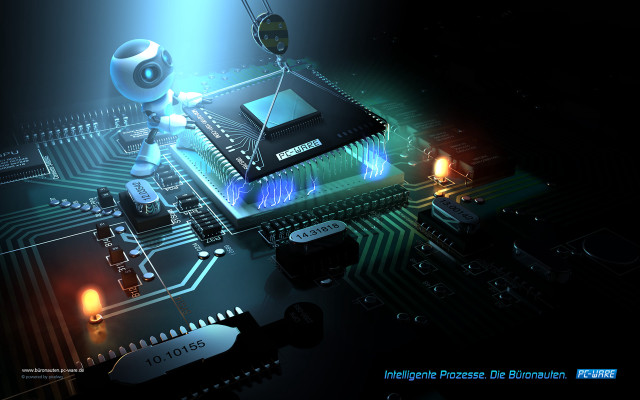 Robot circuit board light shining #6 free wallpaper for desktop - medium preview image