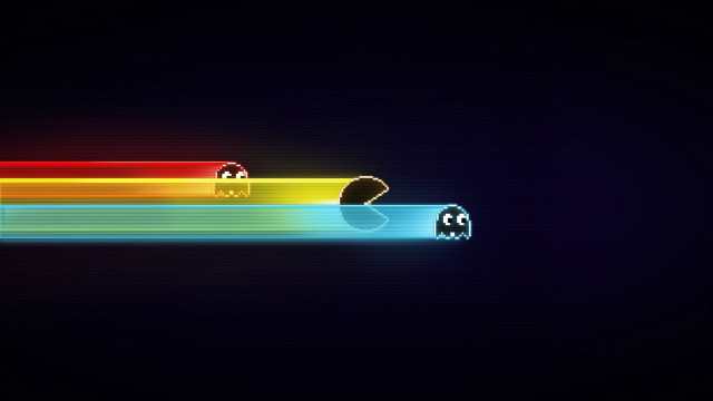 Rainbow black line white background free wallpaper for desktop - medium preview image