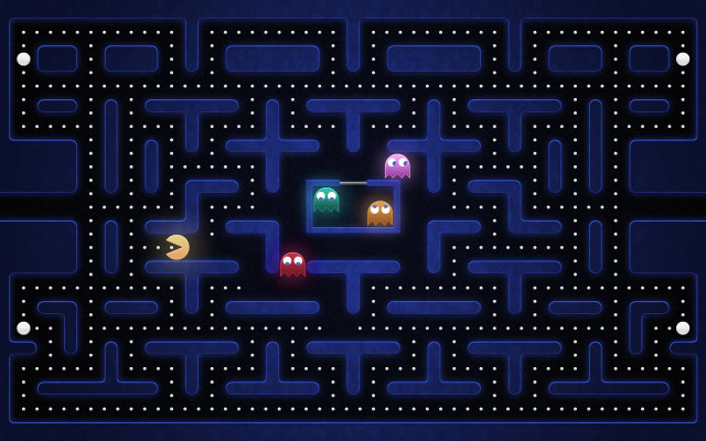 Pacman game moon screen pacman #2 free wallpaper for desktop - medium preview image