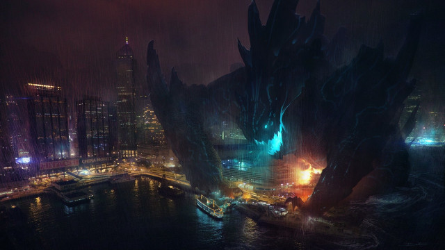 City monster structure water night #2 free wallpaper for desktop - medium preview image