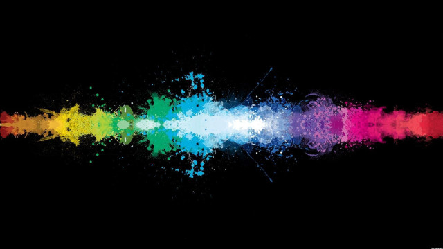 Colorful explosion black background white #3 free wallpaper for desktop - medium preview image