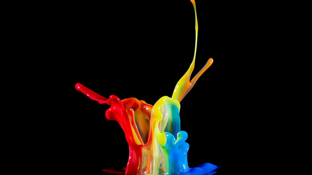 Colorful liquid abstract airbrush saturated free wallpaper for desktop - medium preview image