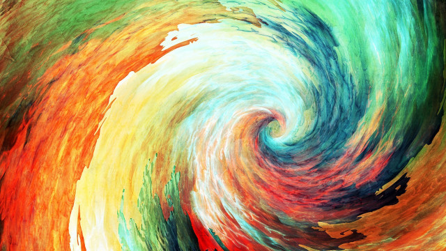 Colorful swirl black background white #6 free wallpaper for desktop - medium preview image