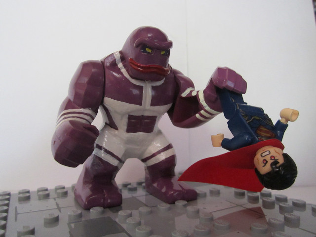 Lego figure pushed red caper free wallpaper for desktop - medium preview image