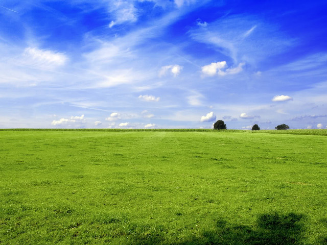 Green field blue sky clouds #64 free wallpaper for desktop - medium preview image