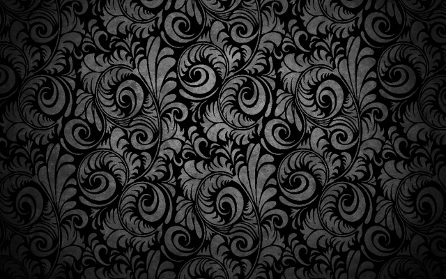 Black white wallpaper swirls leaves #3 free wallpaper for desktop - medium preview image