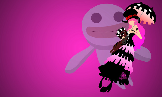 Cartoon character holding stuffed animal #2 free wallpaper for desktop - medium preview image