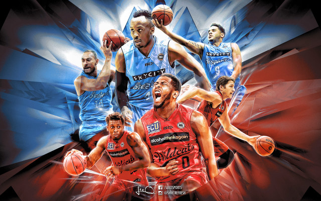 Basketball game men graphic blue free wallpaper for desktop - medium preview image