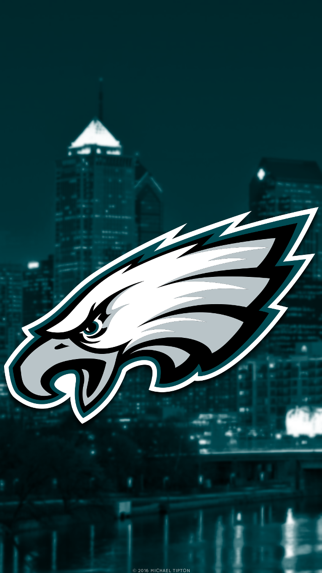Philadelphia eagles logo city skyline free wallpaper for mobile - medium preview image