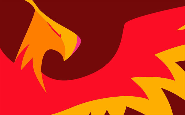 Red yellow bird black background free wallpaper for desktop - medium preview image