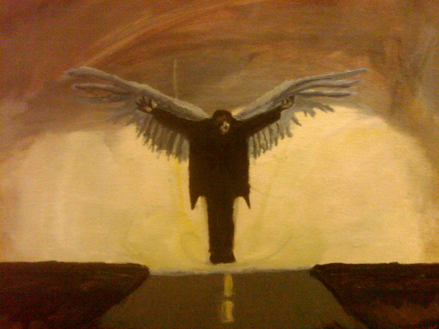 Man with wings in air free wallpaper for desktop - medium preview image